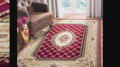 Sage and Ivory Floral Rectangular Synthetic Area Rug
