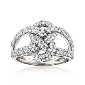 Ross-Simons 0.75 ct. t.w. Diamond Woven Knot Ring in Sterling Silver - 1 of 4