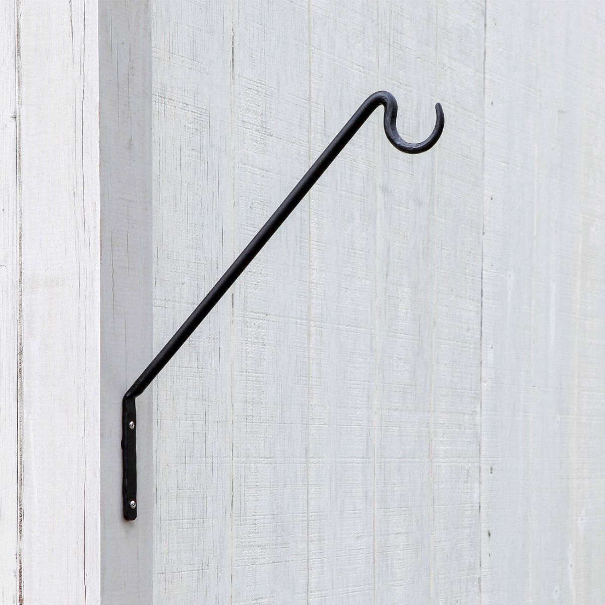 Wrought Iron 45 Degree Wall Mount Bracket Black Powder Coated Finish - Achla Designs - thumbnail 4