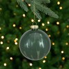 Northlight Shiny Brush Stroke Glass Christmas Ball Ornament - 4" - Green - 2 of 4
