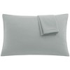 2 Pcs 1800 Series Soft Brushed Microfiber with Zipper Pillow Case Grey - PiccoCasa - image 2 of 4