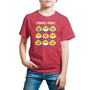 Boys' - Baby Shark - Today I Feel Grid Short Sleeve Graphic T-Shirt - 1 of 4
