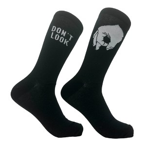 Crazy Dog T-Shirts Men's Dont Look Socks Funny Sarcastic The Game Graphic Novelty Footwear For Men - 1 of 4
