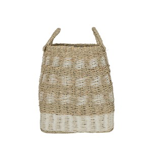 10 Inch Basket White Seagrass & Rope by Foreside Home & Garden - 1 of 4