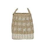 10 Inch Basket White Seagrass & Rope by Foreside Home & Garden