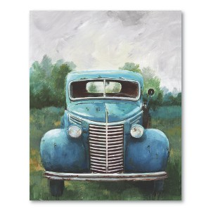 Courtside Market Blue Truck Gallery-Wrapped Canvas - 1 of 4