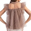 Women's Faye Polka Dot Tulle Short Sleeve Top - ee:some - 3 of 4