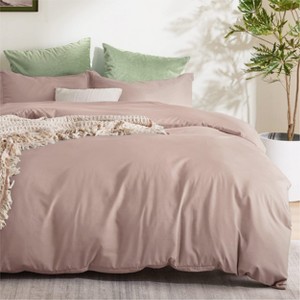 3 pieces Duvet Cover Soft Double Brushed Bedding Set for Kids & Adults Zipper Closure - 1 of 4