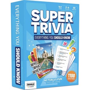 The World Game Super Trivia - Trivia Game for Adults with 1100 Questions - 1 of 4