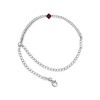 Haus of Brilliance Silver Created Ruby and Sapphire Adjustable Tennis Chain Bracelet - 3 of 4