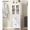 Dcolora Tall Bathroom Storage Cabinet with 6 Doors and Adjustable Shlef - 2 of 4