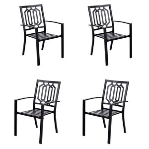 Captiva Designs Outdoor Patio Dining Chairs with Powder-coated Steel Frame - 1 of 4