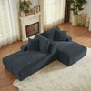 GDFStudio Charlotter 78.8"W Modern Corduroy Upholstered Compressed Double Chaise Lounge - 4 of 4