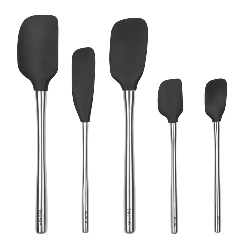 ExcelSteel 2-Piece 13.75 in. Silicone Stainless Turner Set W / Black  Silicone 333 - The Home Depot