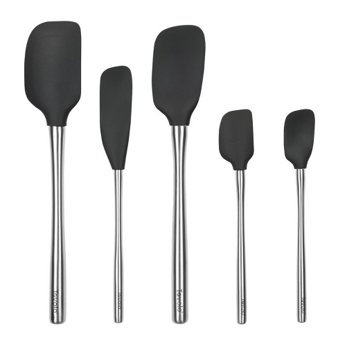 Tovolo 5pc Silicone And Stainless Steel Handle Spatula Set Black : Target