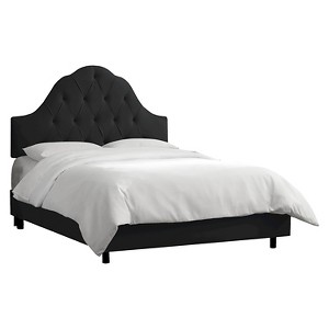 Arched Tufted Bed - Black - Queen - Skyline Furniture