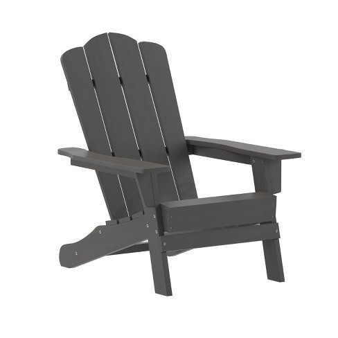 Merrick Lane Adirondack Chair With Cup Holder Weather Resistant