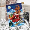 Santa's Sleigh Christmas House Flag Toy Sack Reindeer 28" x 40" Briarwood Lane - 4 of 4