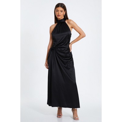 Satin Halterneck Midi Dress : Satin Halterneck Midi Dressblack14 : Target