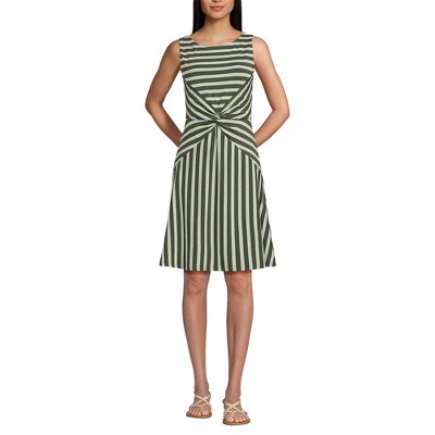 Lands' End Women's Cotton Modal Boatneck Twist Dress