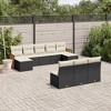 vidaXL Garden Sofa Set Black frame, cream white cushions - 2 of 4