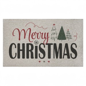 Stupell Industries Minimal Merry Christmas Printed Outdoor Imitation Sisal Door Mat, design by Andrea Jasid Grassi - 1 of 4