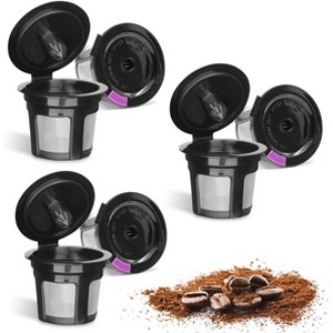 Waloo Reusable K-Cups - Compatible with Keurig Brewers - Universal Coffee Filters - Stainless Mesh Refillable Pods - Dishwasher Safe - 1 of 4