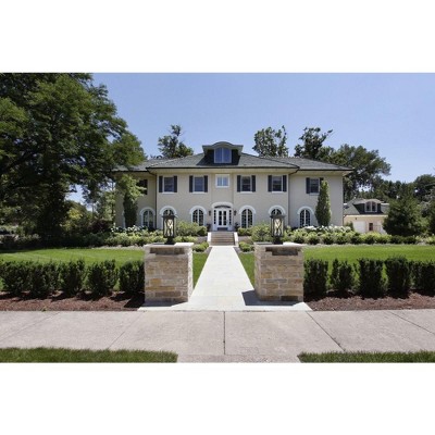 Brookside Black Aluminum Outdoor Lantern with Clear Seedy Glass