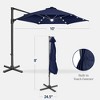 Best Choice Products 10ft 360° Rotating Cantilever Easy Auto Open Patio Umbrella w/ Solar LED Lights - 2 of 4