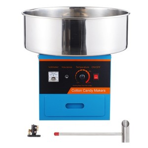VEVOR Electric Cotton Candy Machine, 1000W Candy Floss Maker, Commercial Cotton Candy Machine with Stainless Steel Bowl, Sugar Scoop, Drawer, Blue - 1 of 4