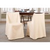Duck Fold Chair Slipcover Natural - Sure Fit: Cotton Weave, Fits 32" High Back, Indoor Use - 4 of 4