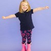 Mightly Girls Fair Trade Organic Cotton Reinforced Knee Leggings (Navy Poppy - Large) - 2 of 2