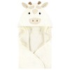 Hudson Baby Cotton Animal Face Hooded Towel, Beige Giraffe, One Size - 3 of 4