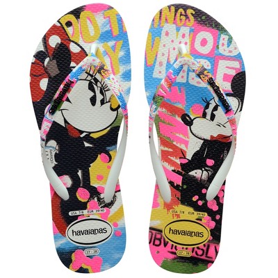 Womens minnie store mouse flip flops