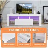 Entertainment Center TV Console Modern TV Stand for Maximum 43 Inch TV，Particle Board + Tempered Glass Table Stand with Storage for Bedroom - 4 of 4