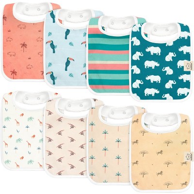 KeaBabies 8-Pack Organic Baby Bibs for Boy, Girl, Drool Bibs, Baby Bib for Girls, Boys,  Newborn Teething Bibs