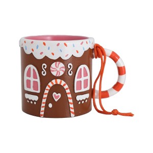 Daydream Society - Baking Spirits Bright Gingerbread House Mug Christmas Ornament - Pack of 1 Ornament - 1 of 2