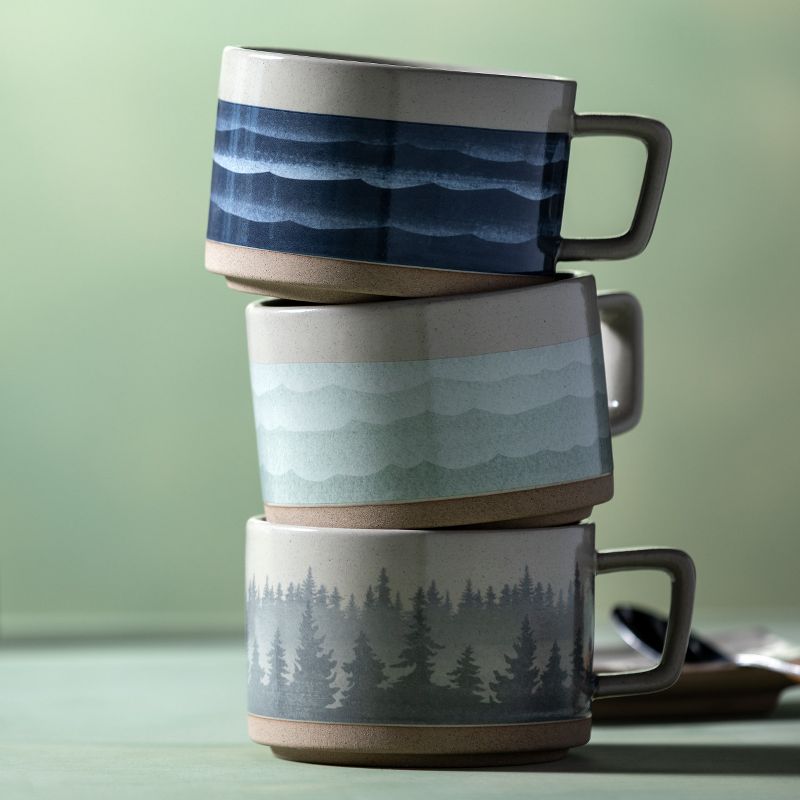 DEMDACO At Home Among the Trees Soup Mug - Set of 2 Grey, 4 of 5