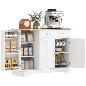 Modern Sideboard Cabinet, 41" Kitchen Buffet Cabinet with Drawer, Adjustable Shelf, 3 Doors for Dining Room - 1 of 4