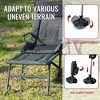 MAYEERTY Detachable Footrest Camping Lounge Chair - Foldable, Reclining & Adjustable, Green+Black - 4 of 4