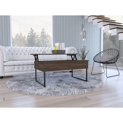 CAVINAS Coffee Tables for Living Room Rectangle 17.32" H Modern Coffee Table with Single Drawer and 4 Sturdy Legs, 1 Large Open Shelf