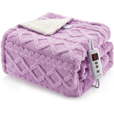 Heated Blanket, Soft Washable Electric Blanket, Heating Blanket for Bedding, With 10 Heat Settings, Sofa and Bed