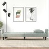 vidaXL Sofa Bed with Armrests Light Gray Velvet - 3 of 4