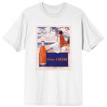 Orange Crush Woman On Seashore Men's White T-shirt