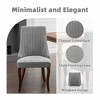 QingMoon Dining Chairs Set of 2, Fabric Upholstered Kitchen Chairs, Mid Century Modern Accent Chair with Solid Wood Legs for Dining Room - 3 of 4