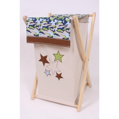 Bacati - Camo Air Laundry Hamper with Wooden Frame