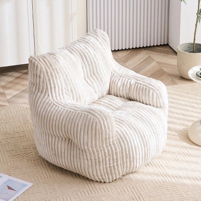 Soft Fluffy Corduroy Fabric Bean Bag Chair,Modern Bean Bag Chair,Bean Bag Chair For Bedroom-Cuddlewood