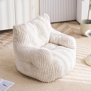 Soft Fluffy Corduroy Fabric Bean Bag Chair,Modern Bean Bag Chair,Bean Bag Chair For Bedroom-Cuddlewood - 1 of 4