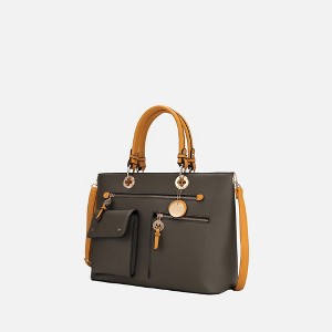 MKF Collection Julia Vegan Leather Color-block Women’s Satchel Bag by Mia k - 1 of 4
