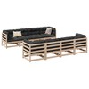 vidaXL Garden Sofa Set Wax Brown, Cream - Natural Pine With Cushions - 2 of 4